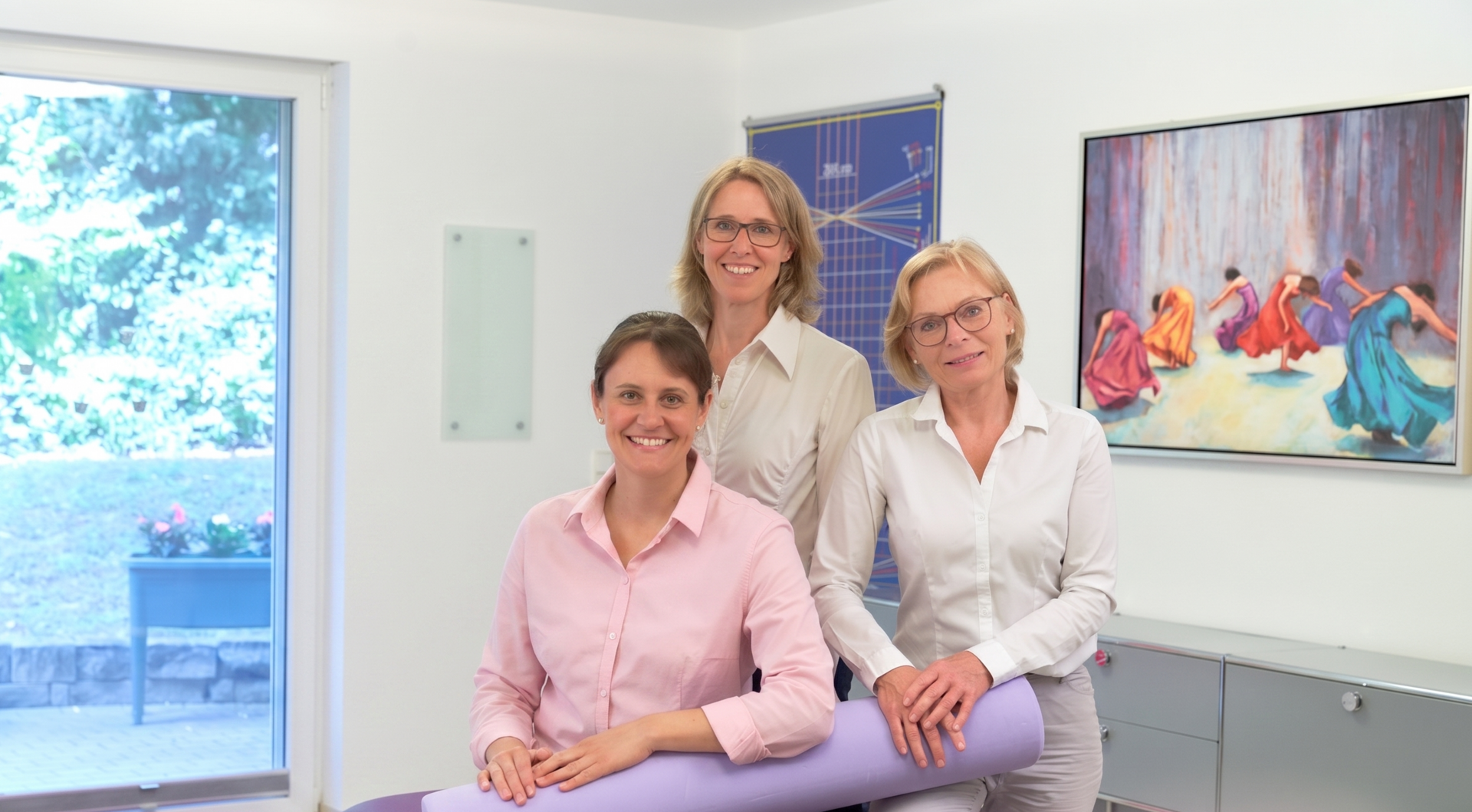 Agilphysio-Team Marisa Hoffmann, Monika Knust-Wassmuth und Anne Vorwerk