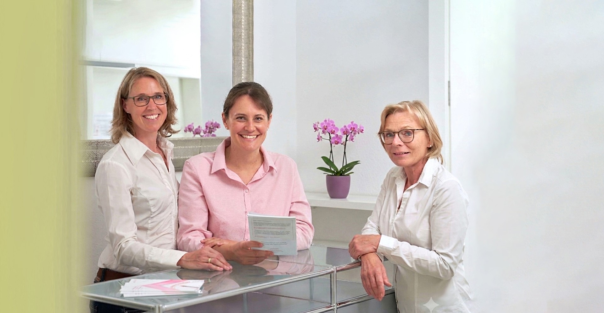 Agilphysio-Inhaberin Marisa Hoffmann und ihre beiden Mitarbeiterinnen Monika Knust-Wassmuth und Anne Vorwerk